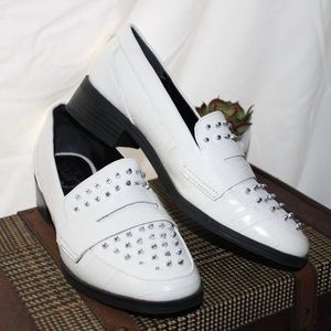 Circus Sam Edelman Chesney White  Studded Loafer (6.5)